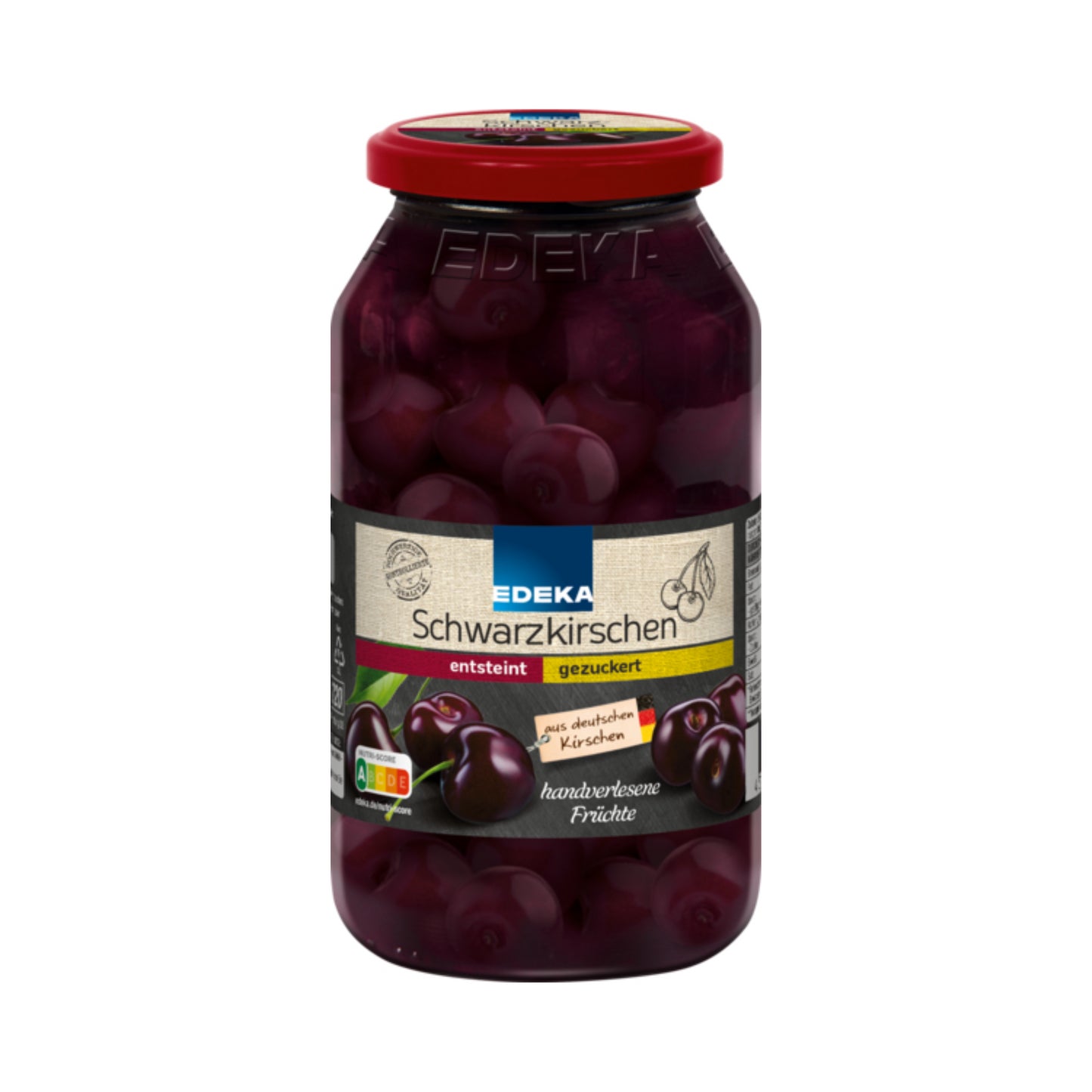 EDEKA Schwarzkirschen entsteint, gezuckert 680g