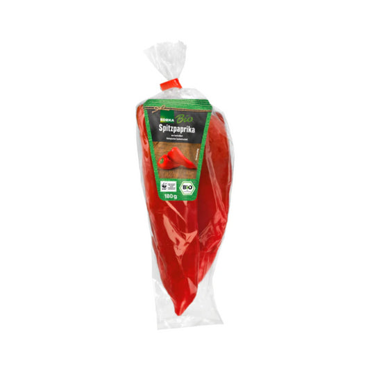 Bio Spitzpaprika rot Griechenland Klasse II 180g Beutel