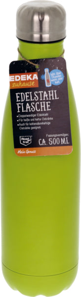 EDEKA zuhause Edelstahlflasche grün 0,5l