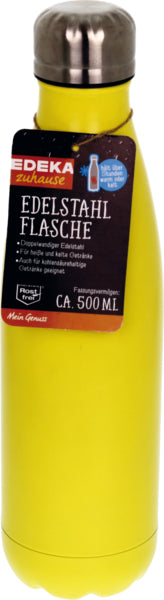 EDEKA zuhause Edelstahlflasche gelb 0,5l