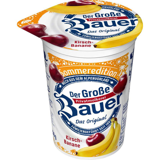 Bauer Fruchtjoghurt Kirsche/Banane 3,5% 250g