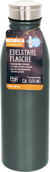 EDEKA zuhause Edelstahlflasche metallic grau 0,5l