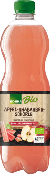 Bio EDEKA Apfel-Rhabarberschorle naturtrüb 0,75l DPG