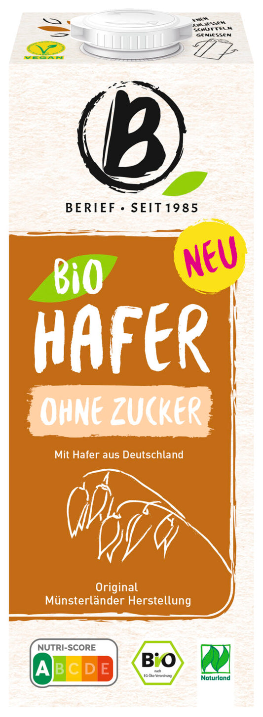 Bio Berief Hafer Drink ohne Zucker 1l