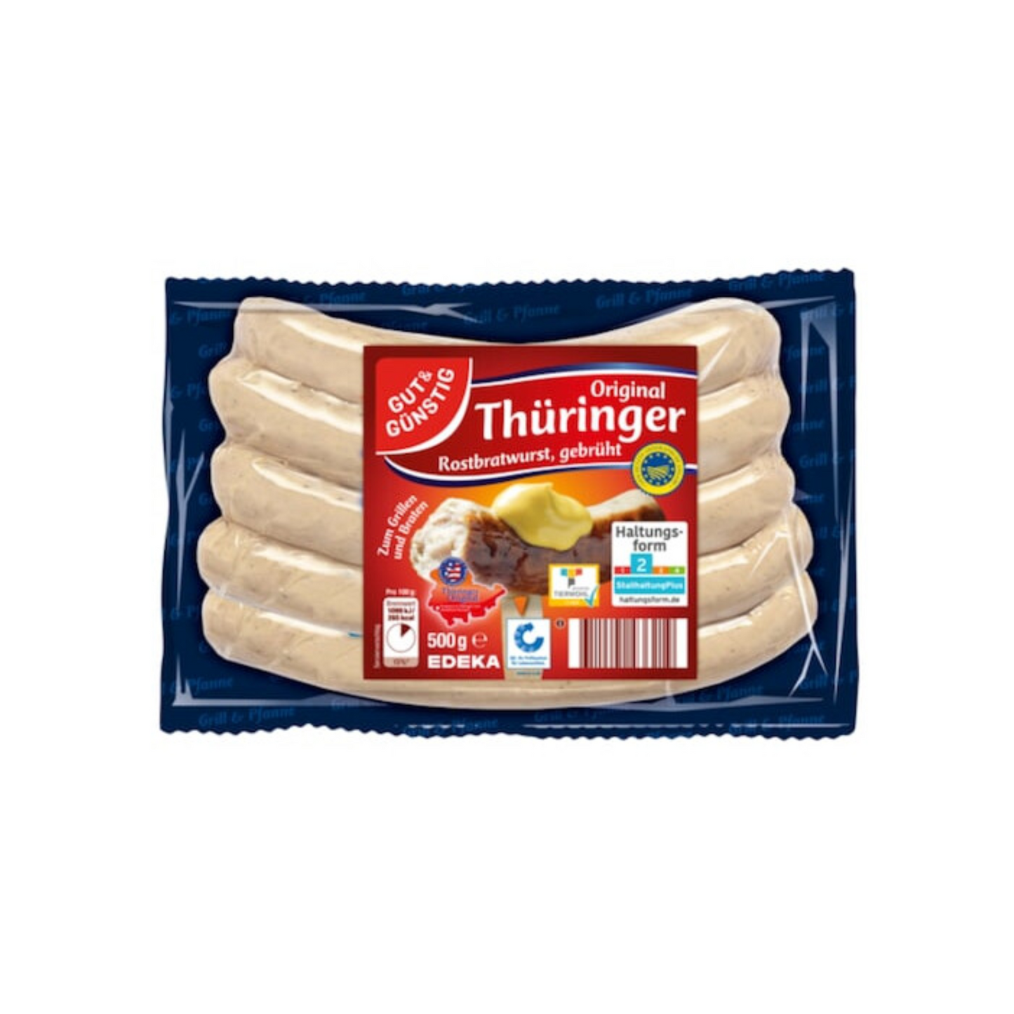 GUT&GÜNSTIG Thüringer Rostbratwurst 500g QS ITW