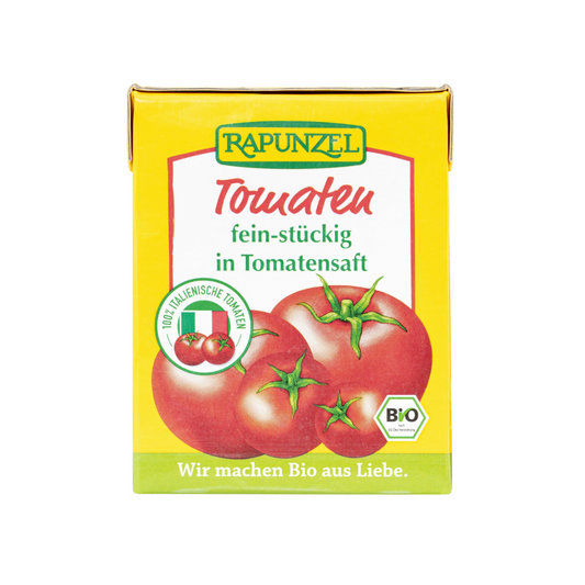 Bio Rapunzel Tomaten fein-stückig in Tomatensaft 390g