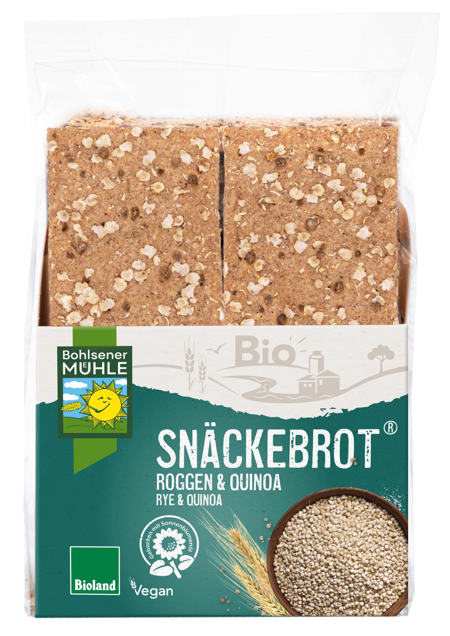 Bio Bohlsener Mühle Snäckebrot Roggen&Quinoa 200g