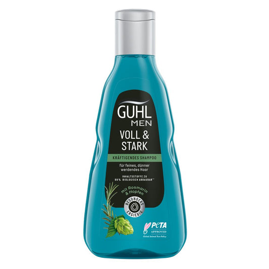 Guhl MEN Kräftigendes Shampoo Voll&Stark für feines,dünner werdendes Haar 250ml