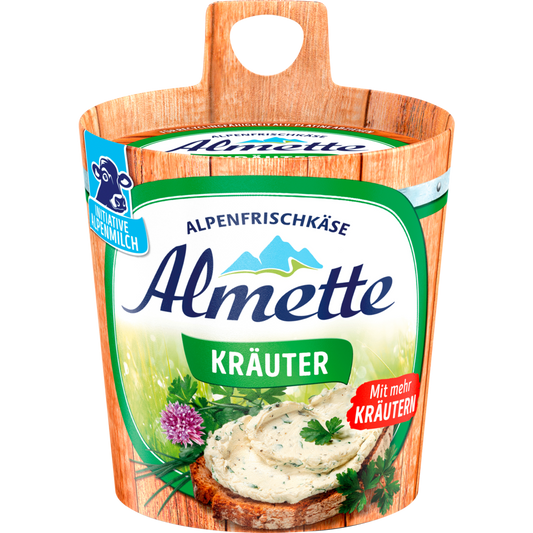 Almette Alpenfrischkäse Natur Kräuter Doppelrahmstufe 150g