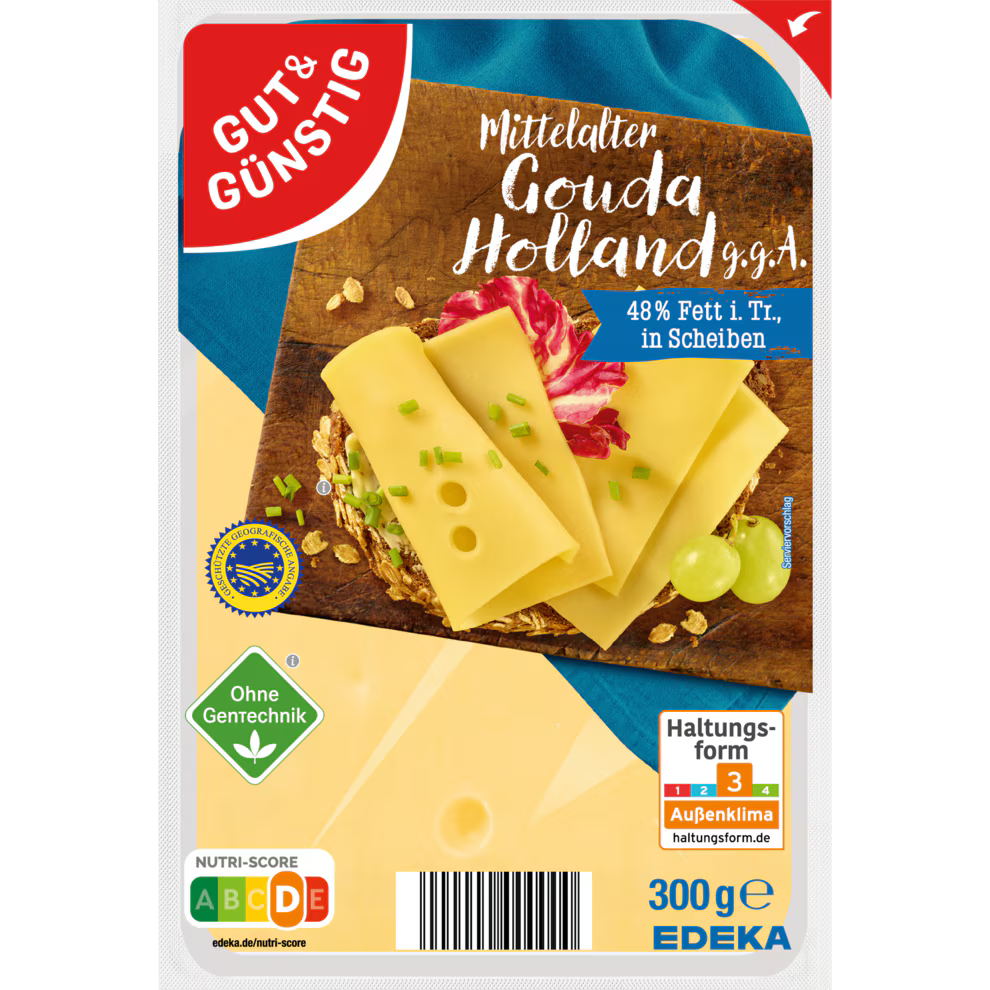 Gut&Günstig Gouda Holland mittelalt Scheiben 300g