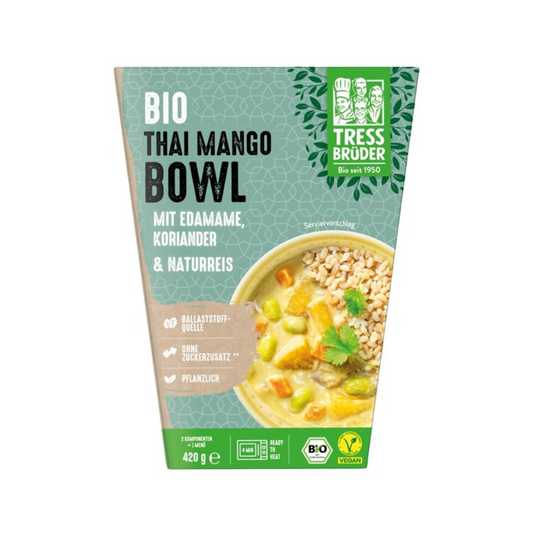 Bio Tress Brüder Thai Mango Bowl mit Edamame, Koriander und Naturreis 420g