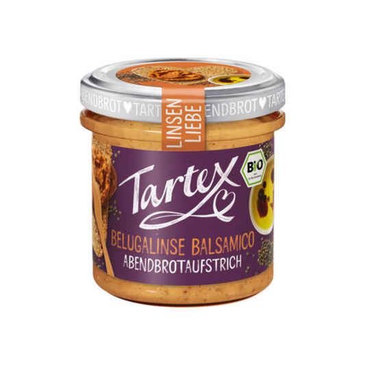 Bio Tartex Aufstrich Linsen Liebe Belugalinsen Balsamico 140g