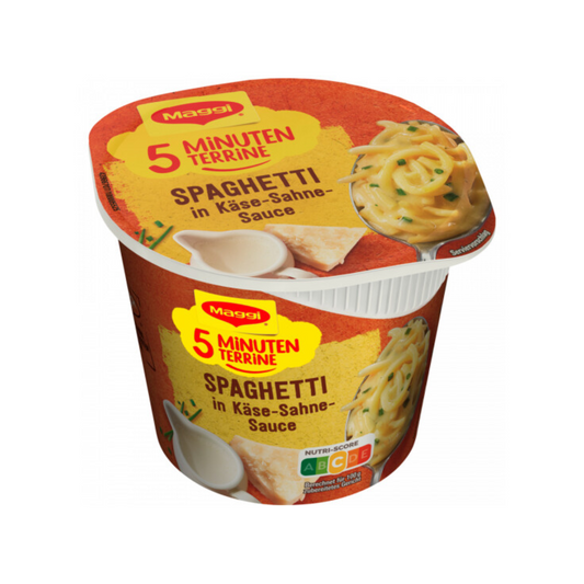 Maggi 5 Minuten Terrine Spaghetti Käse Sahne Sauce 62g