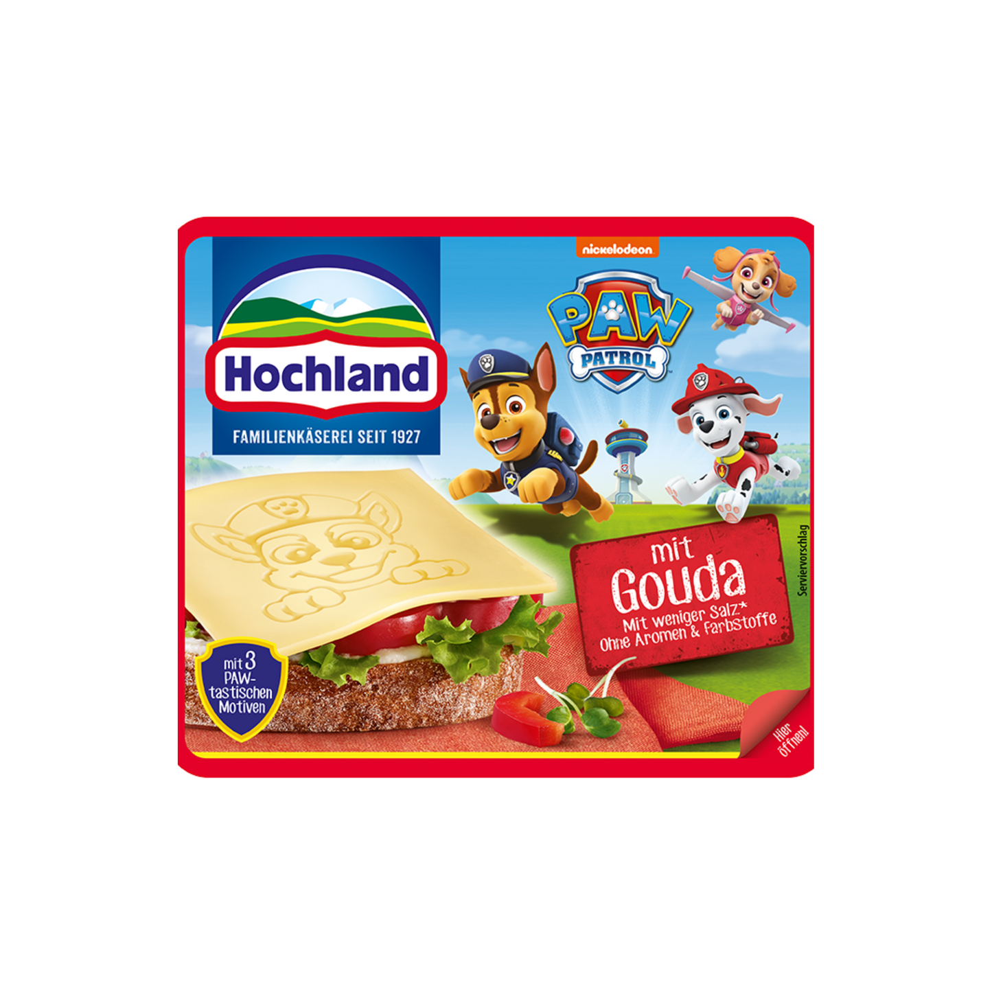 Hochland Sandwich Scheiben Paw Patrol 45% 150g