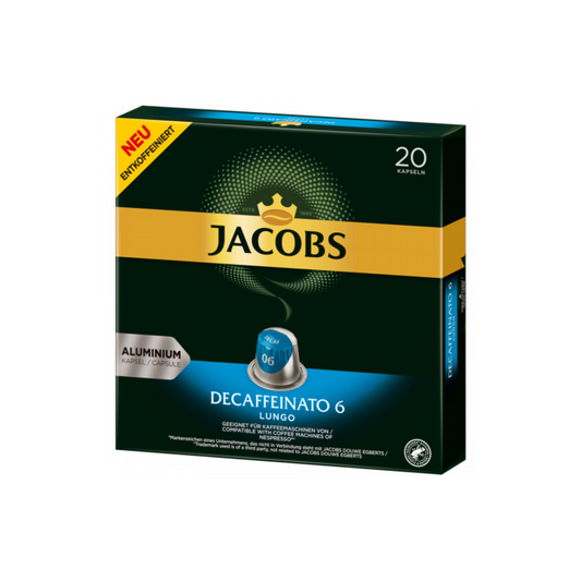 Jacobs Kaffee Kapseln Lungo 6 Decaffeinato 20ST 104g