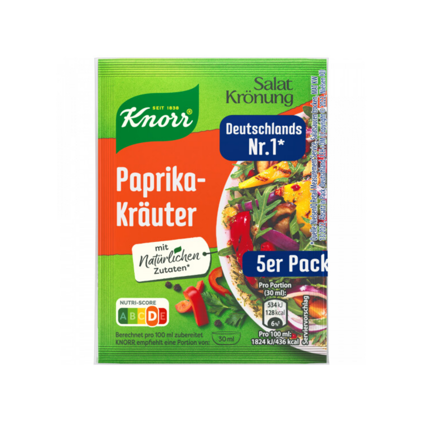 Knorr Salatkrönung trocken Paprika Kräuter für 450ml 45g