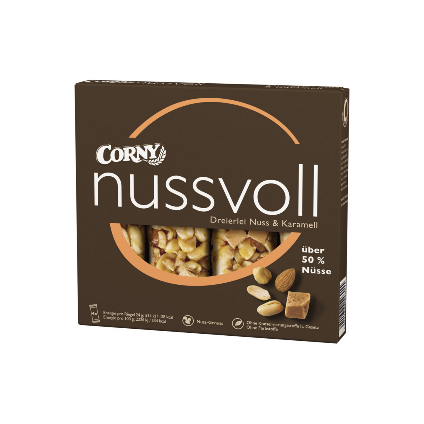 Corny Nussvoll Erdnuss & Vollmilch 4x24g