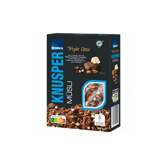 EDEKA Herzstücke Knusper Triple Choc Müsli 500g