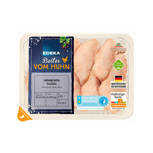 Bestes v.Huhn Hähnchenflügel frisch 500g QS ITW