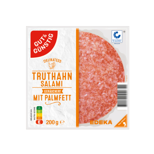 GUT&GÜNSTIG Truthahnsalami mit Palmfett 200g QS