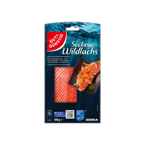 MSC GUT&GÜNSTIG Sockeye Wildlachs 100g