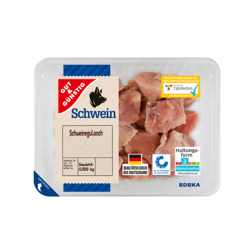 GUT&GÜNSTIG Schweinegulasch 500g QS