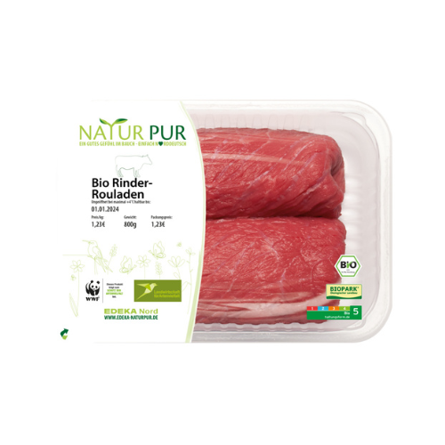 Bio Natur Pur Rinder-Rouladen aus der Unterschale 340g