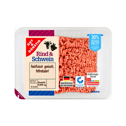 Gut&Günstig Hackfleisch light gemischt 400g QS