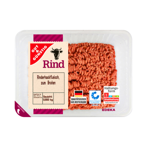 Gut&Günstig Rinder-Hackfleisch 500g QS