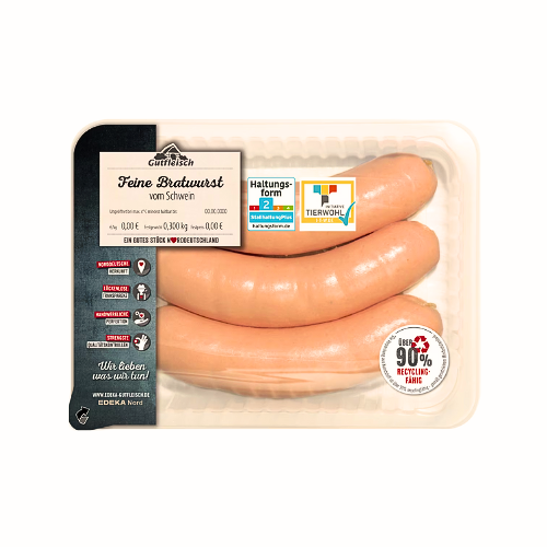 Gutfleisch frische feine Bratwurst 300g