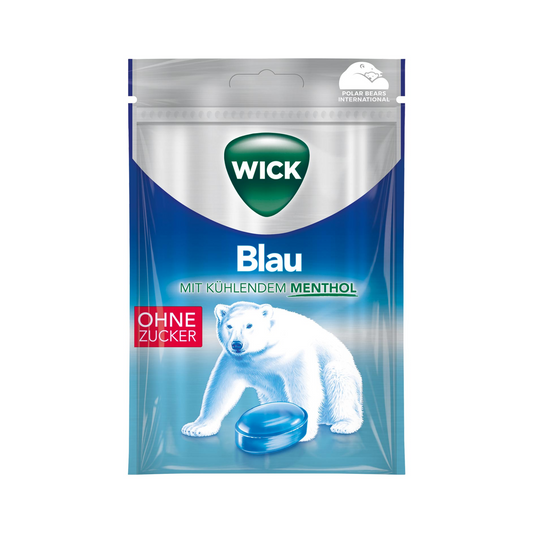 Wick Blau Menthol ohne Zucker 72g