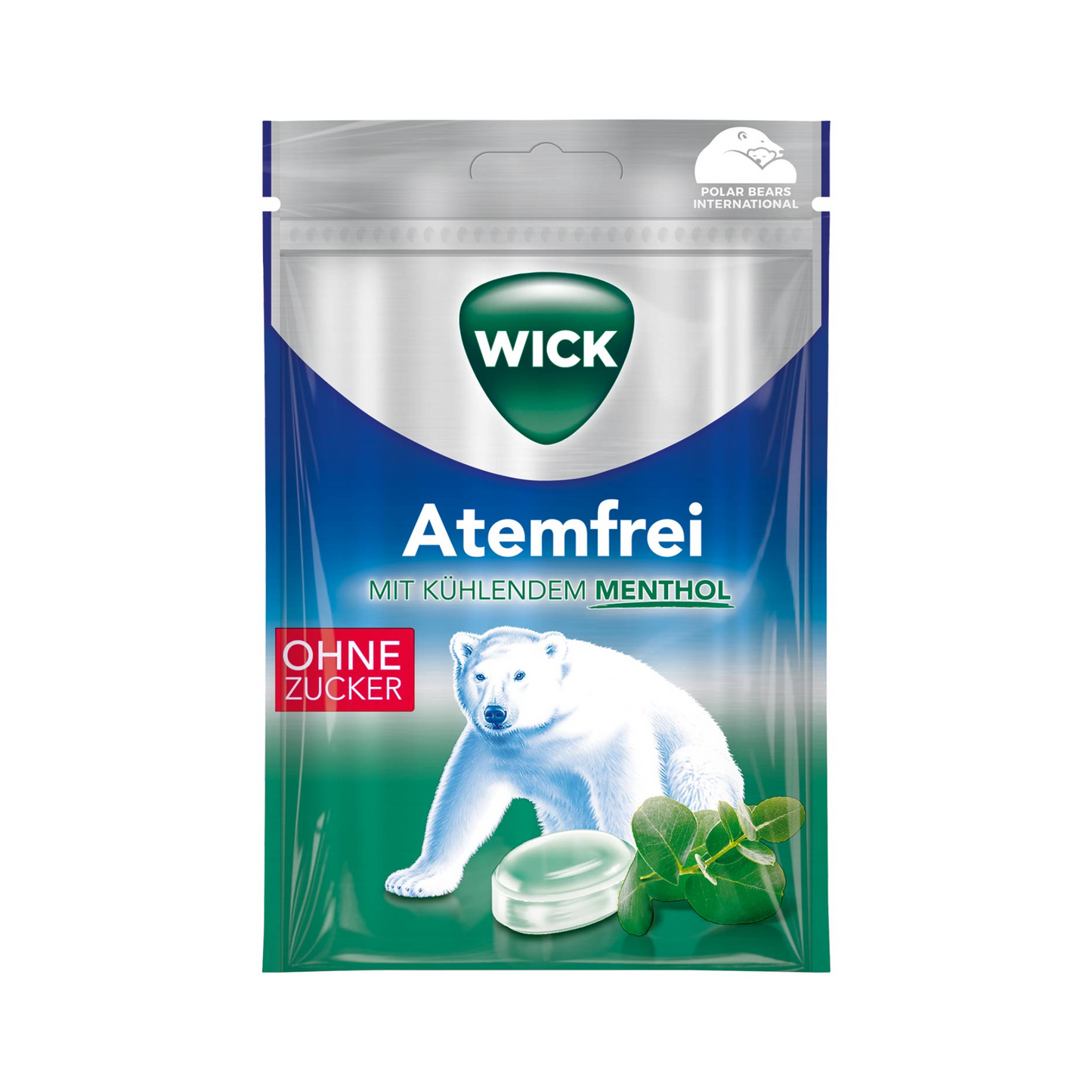 Wick Atemfrei Eukalyptus ohne Zucker 72g