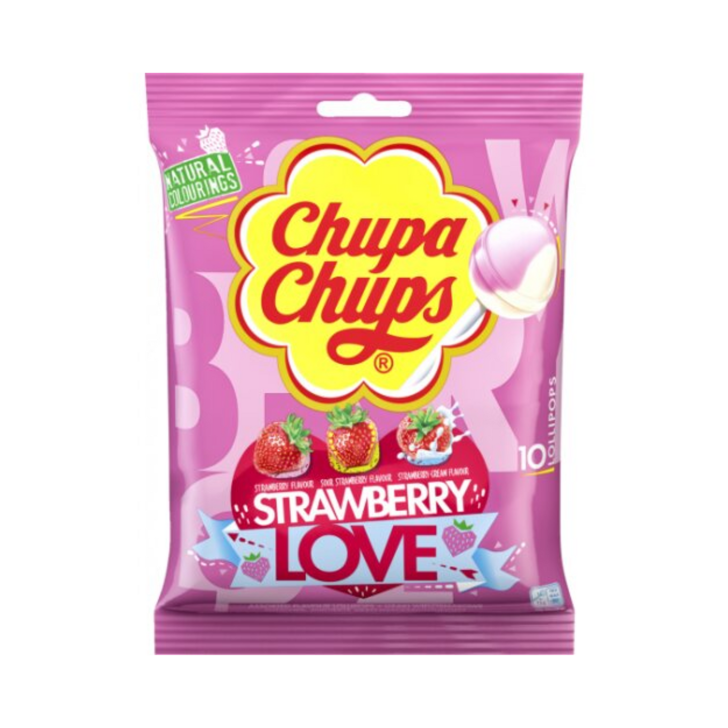 Chupa Chups Strawberry Lovers 10ST 120g