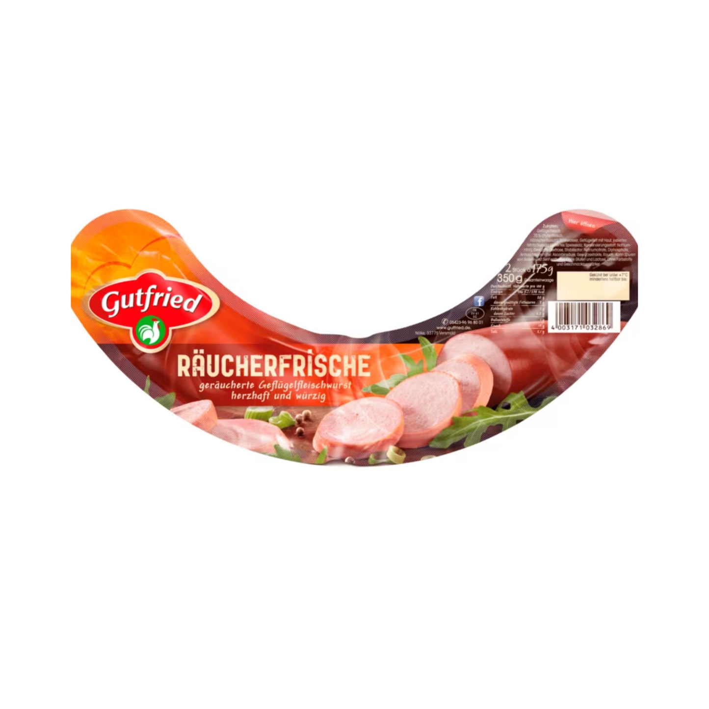 Gutfried Geflügel Fleischwurst Räucherfrische 350g