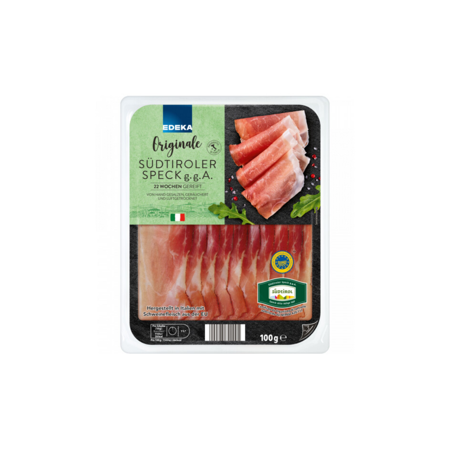 EDEKA Herzstücke Südtiroler Speck geräuchert g.g.A.100g