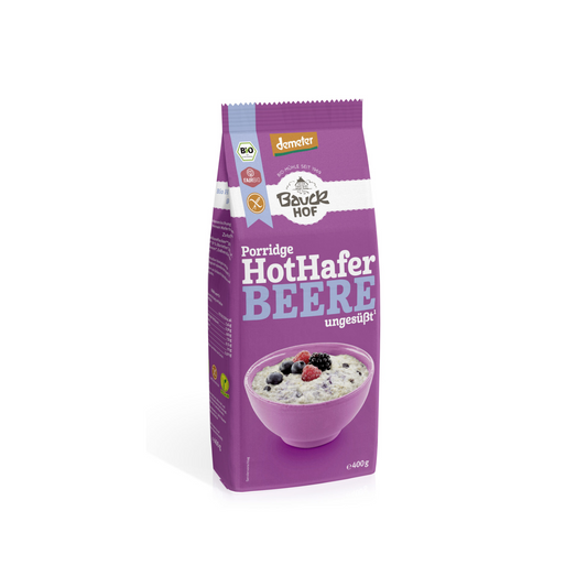 Demeter Bauck Mühle Hot Haferbrei Beere Glutenfrei 400g