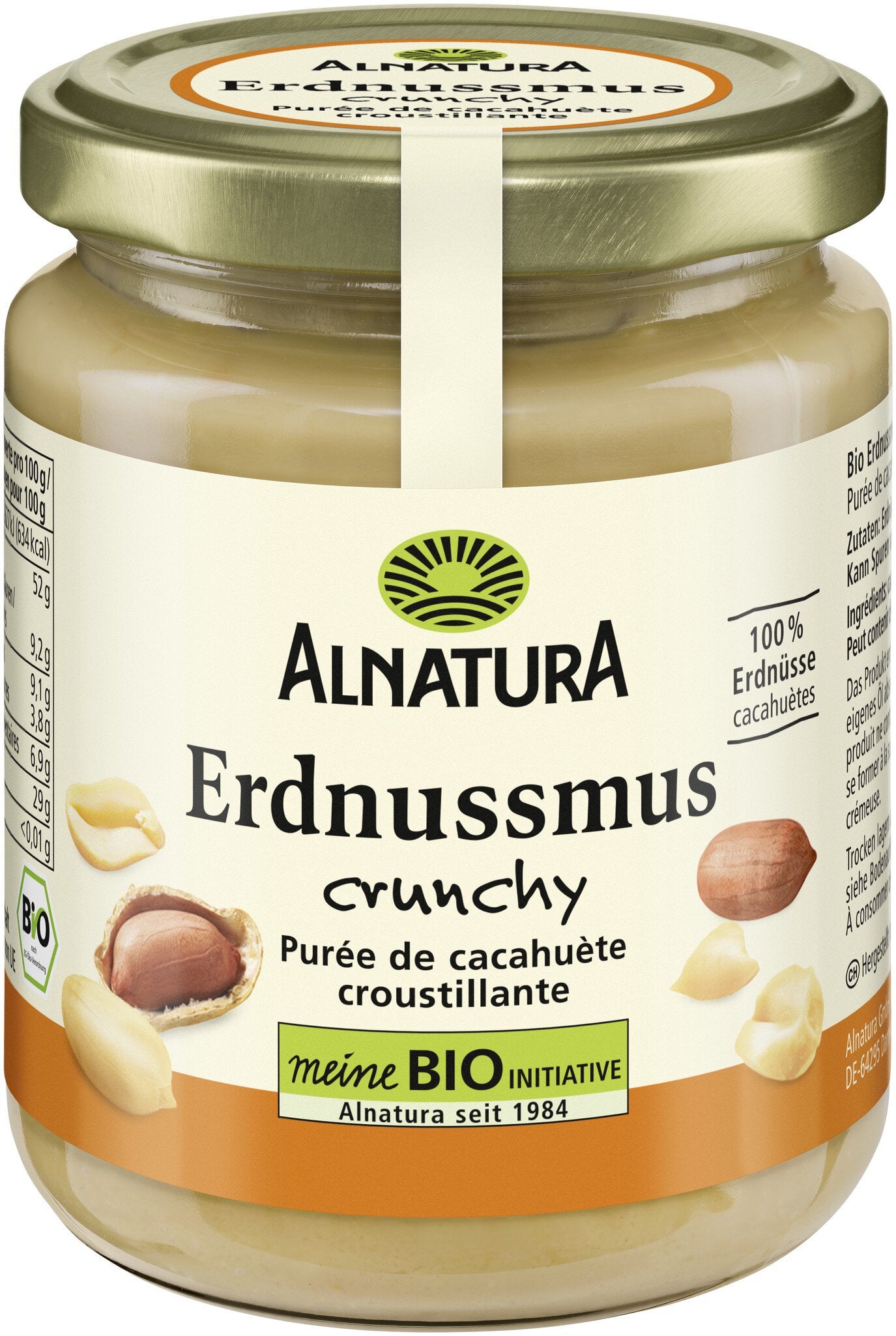 Bio Alnatura Erdnussmus Crunchy 250g