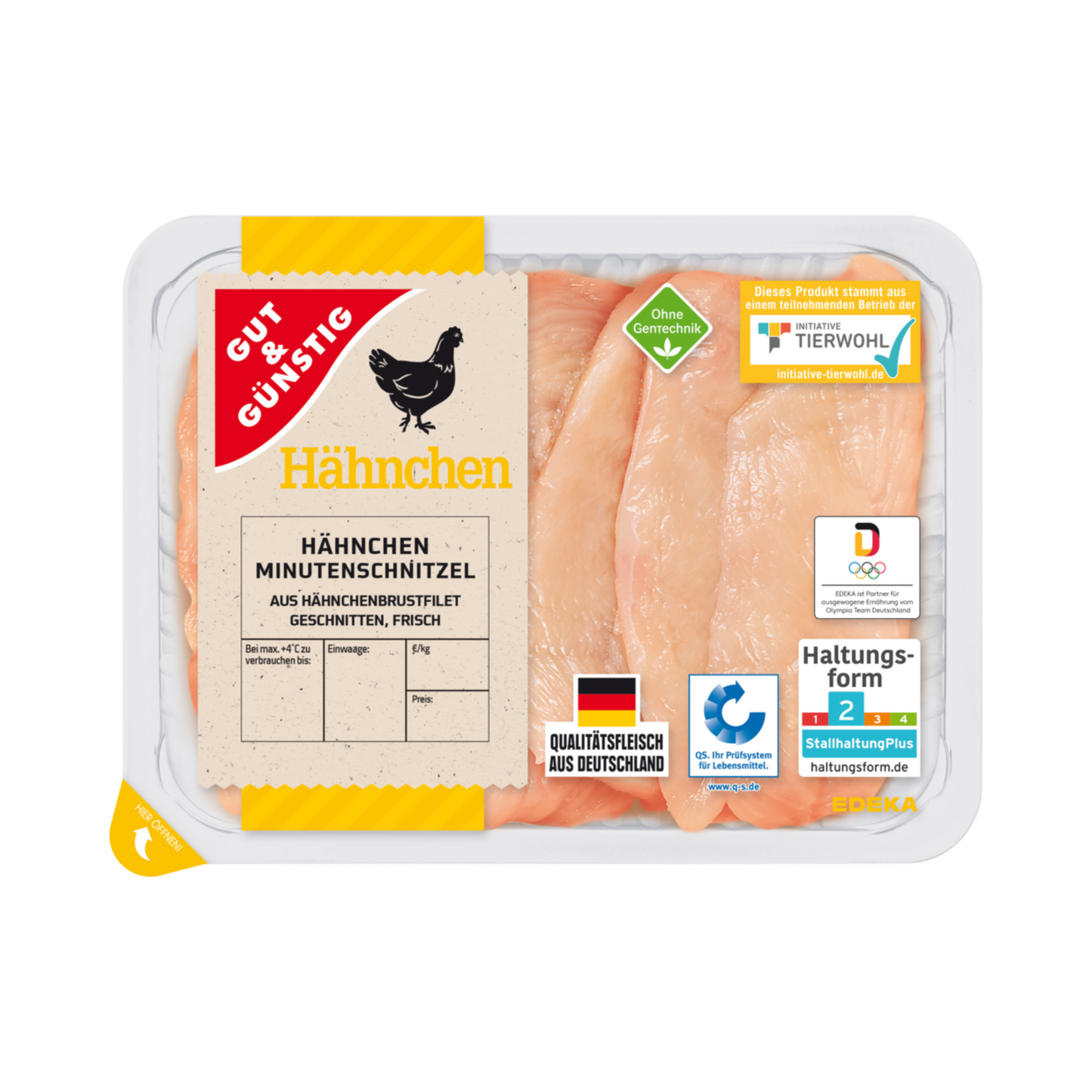 GUT&GÜNSTIG Hähnchen Minutenschnitzel 400g