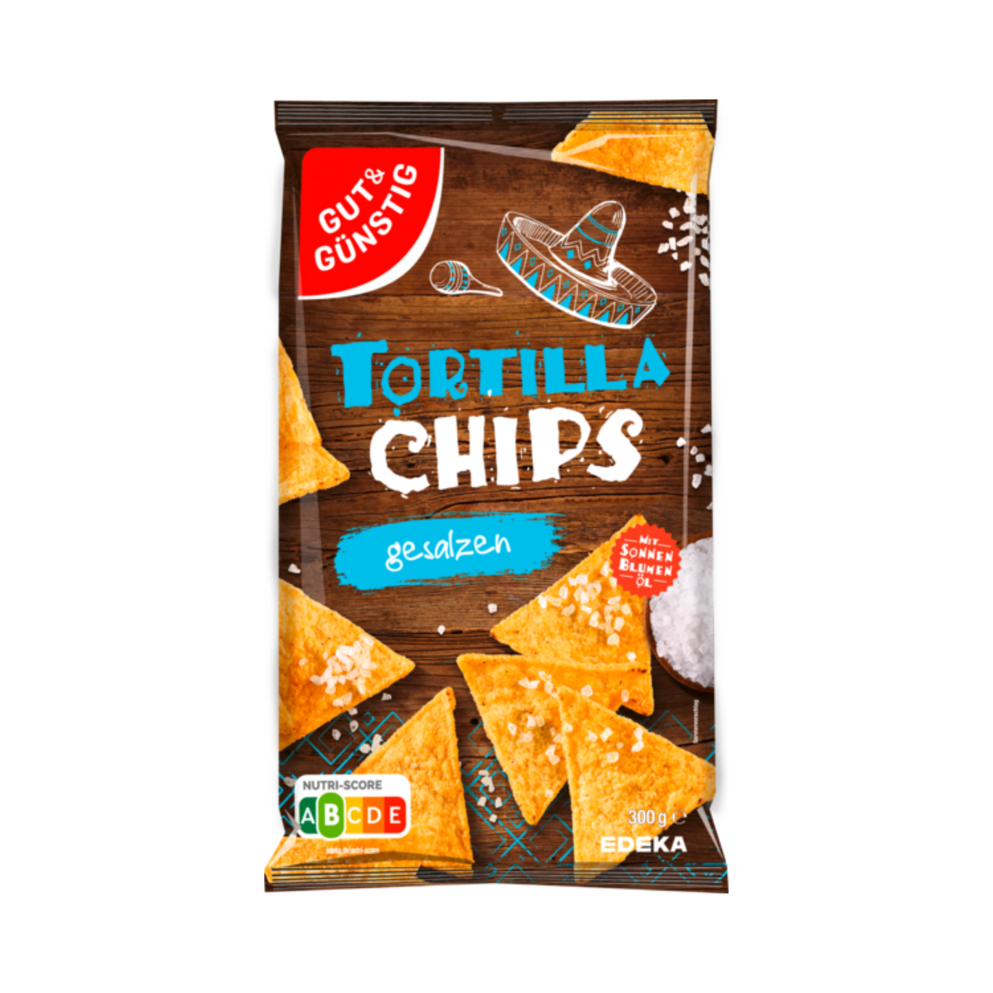 GUT&GÜNSTIG Tortilla Chips mit Salzgeschmack 300g