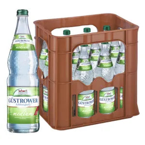 Güstrower Schlossquell Mineralwasser medium Glasflasche 12 x 0,7l