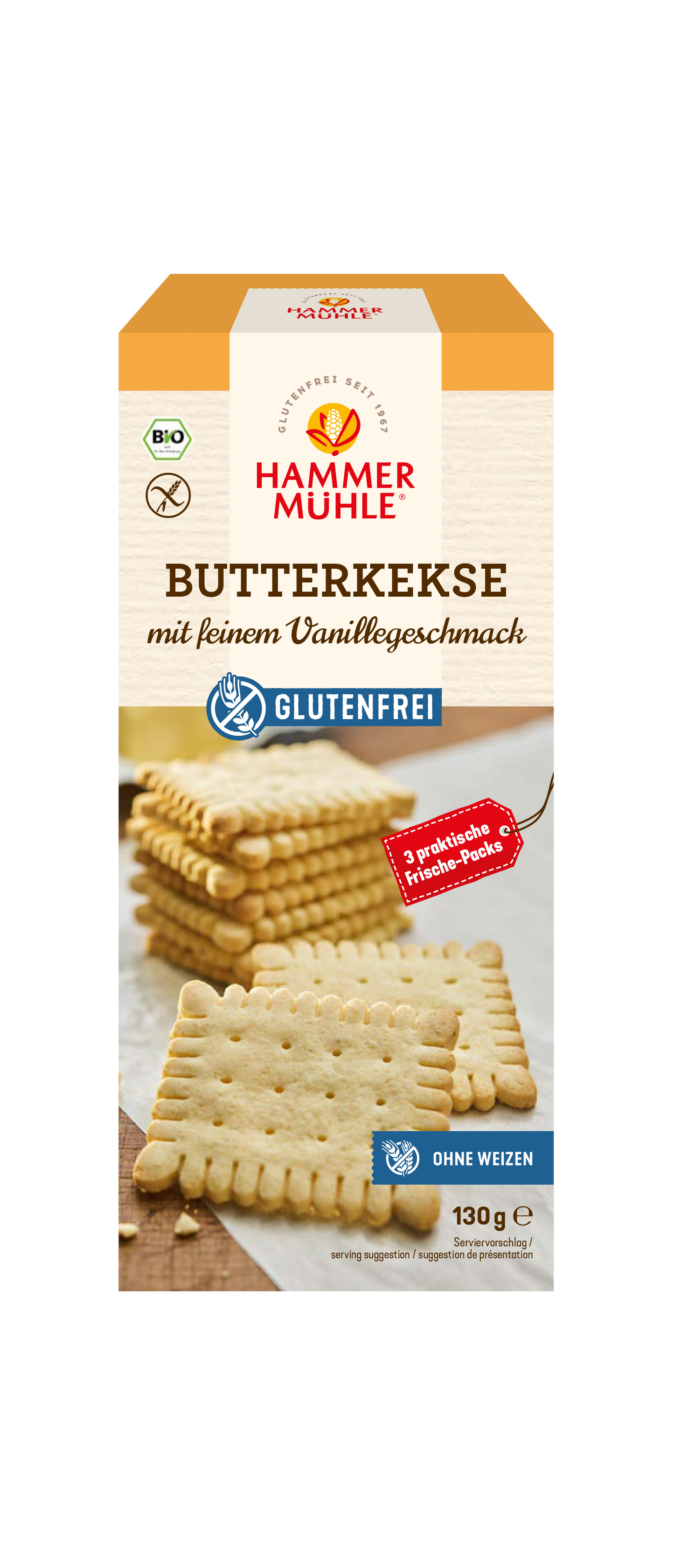 Bio Hammermühle Butterkekse 130g