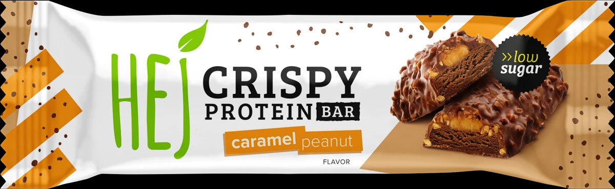 Hej Crispy Protein Bar Caramel Peanut 45g