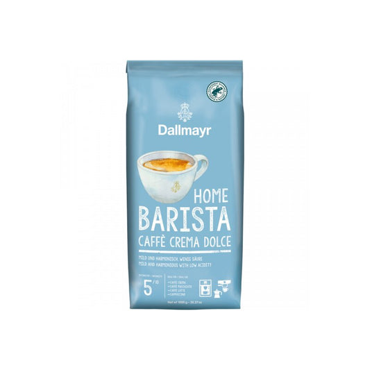 Dallmayr Home Barista Caffee Crema Dolce Rainforest Alliance Identity Preserved ganze Bohne 1kg