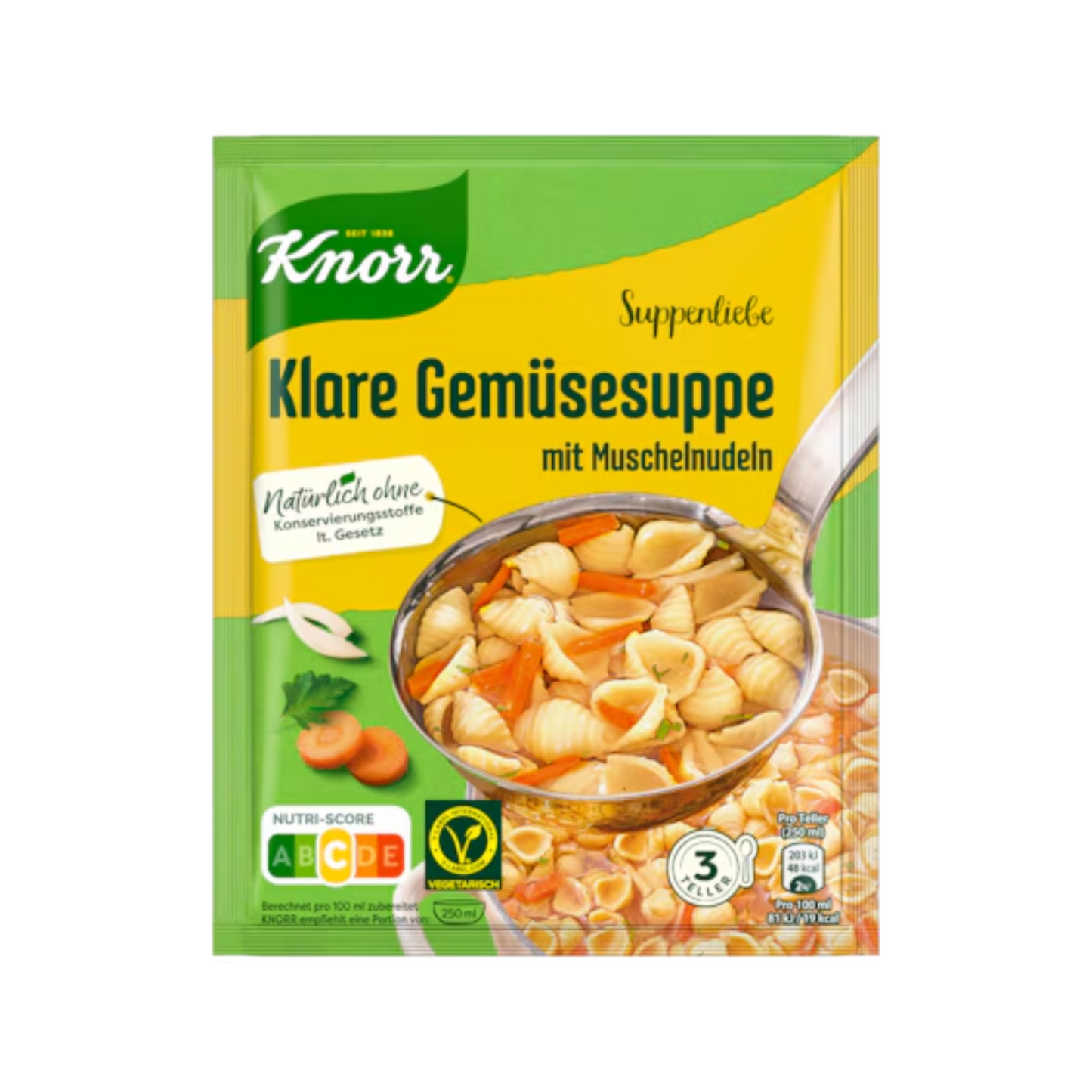 Knorr Suppenliebe Gemüsesuppe mit Muschelnudeln 750ml