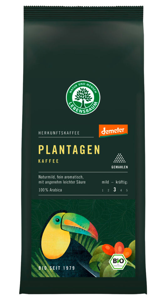 Demeter Lebensbaum Plantagen Kaffee gemahlen 250g