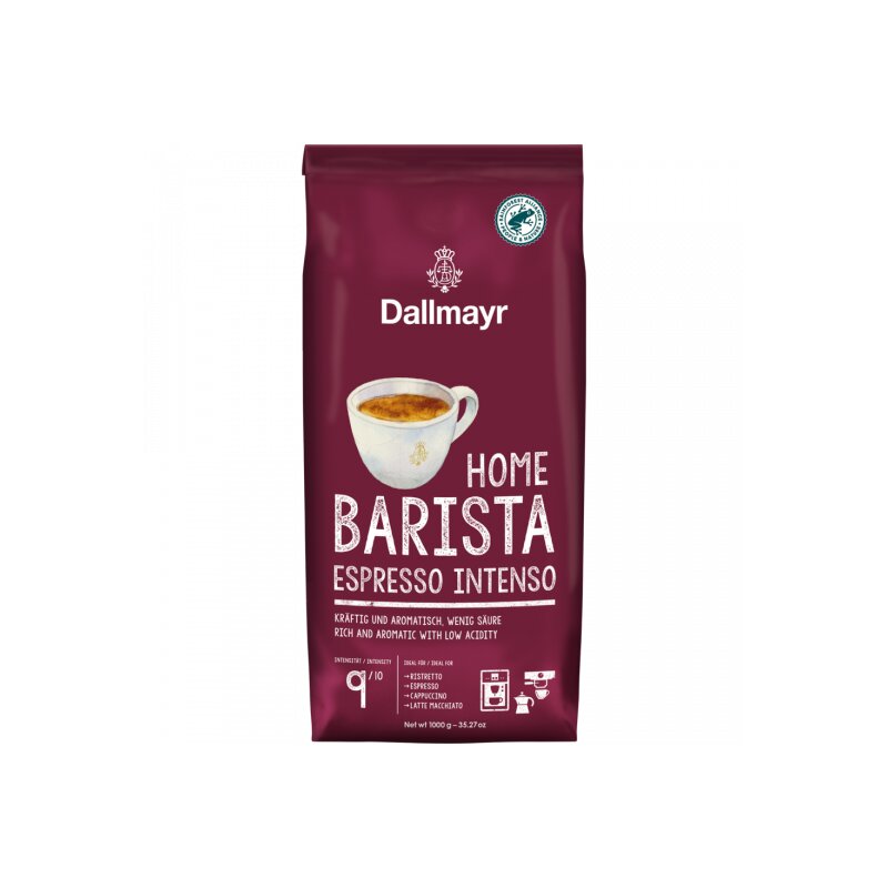 Dallmayr Home Barista Espresso Rainforest Alliance Identity Preserved ganze Bohne 1kg