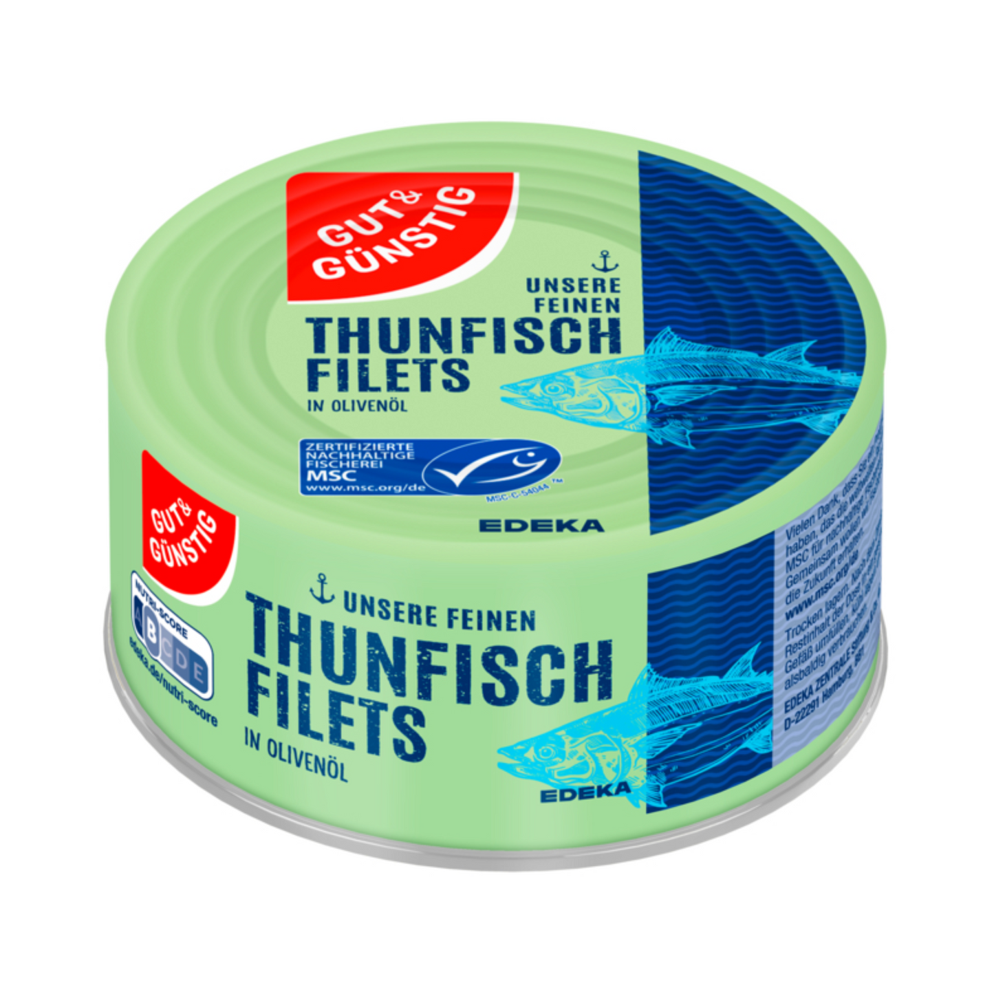 MSC GUT&GÜNSTIG Thunfischfilets in Olivenöl 185g