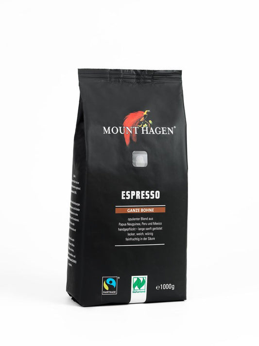 Bio Mount Hagen Espresso ganze Bohne 1kg