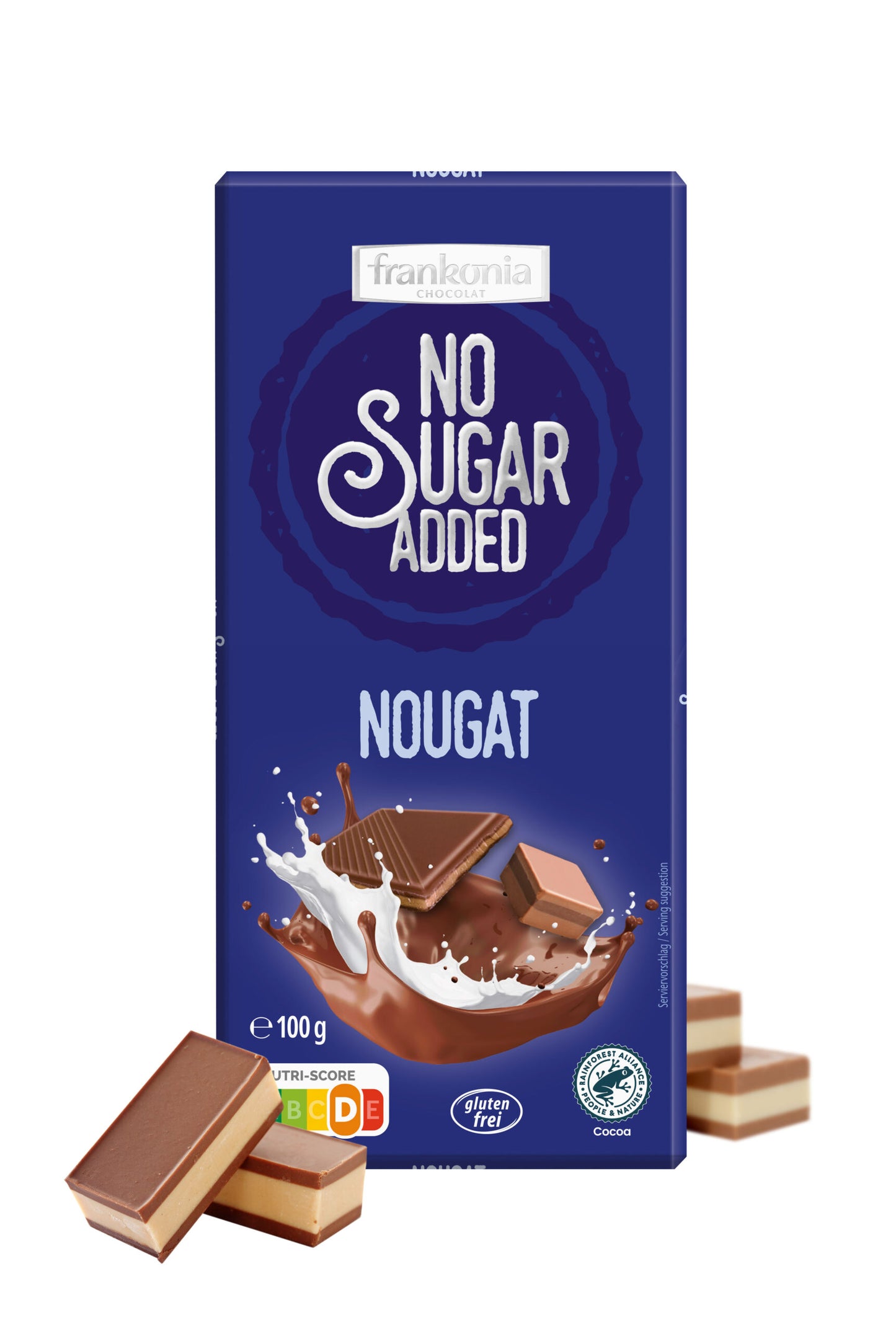 Frankonia No Sugar Added Nougat Schokolade 100g