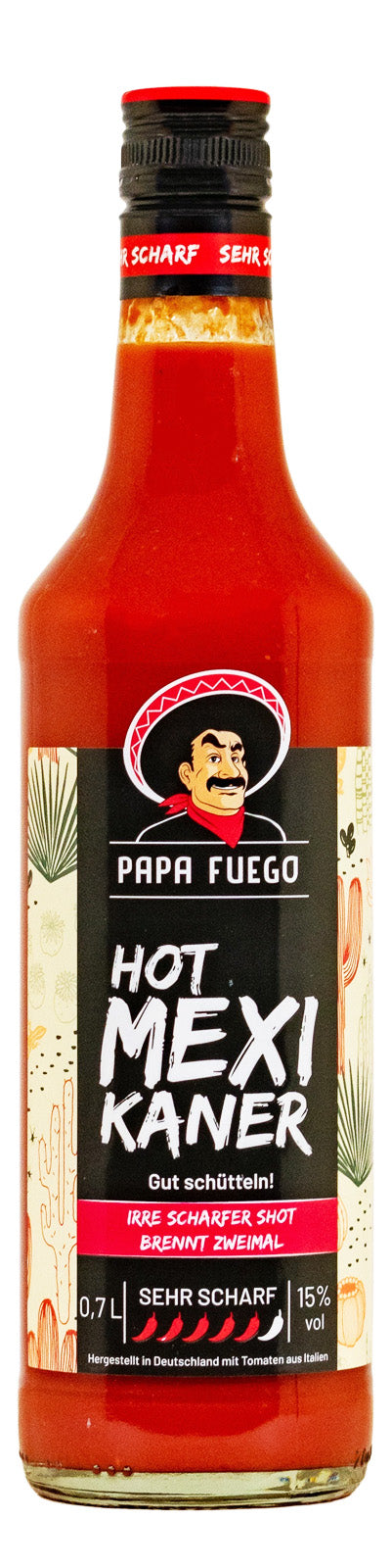 Papa Fuego Mexikaner sehr scharf 15% 0,7l